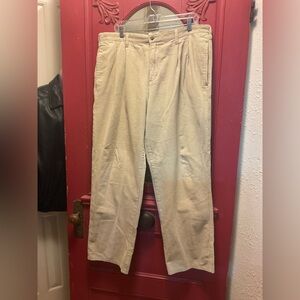 Vintage 90’s khaki pleated front Corduroy Pants